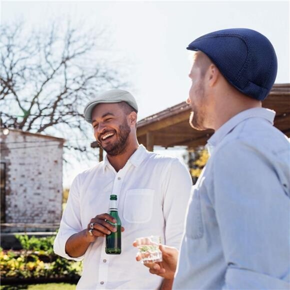 3 Pieces Mens Mesh Flat Cap Breathable Summer Newsboy Hat Cabbie Flat Cap - Picture 6 of 7